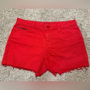 Tommy Hilfiger Bright Red Jean Shorts